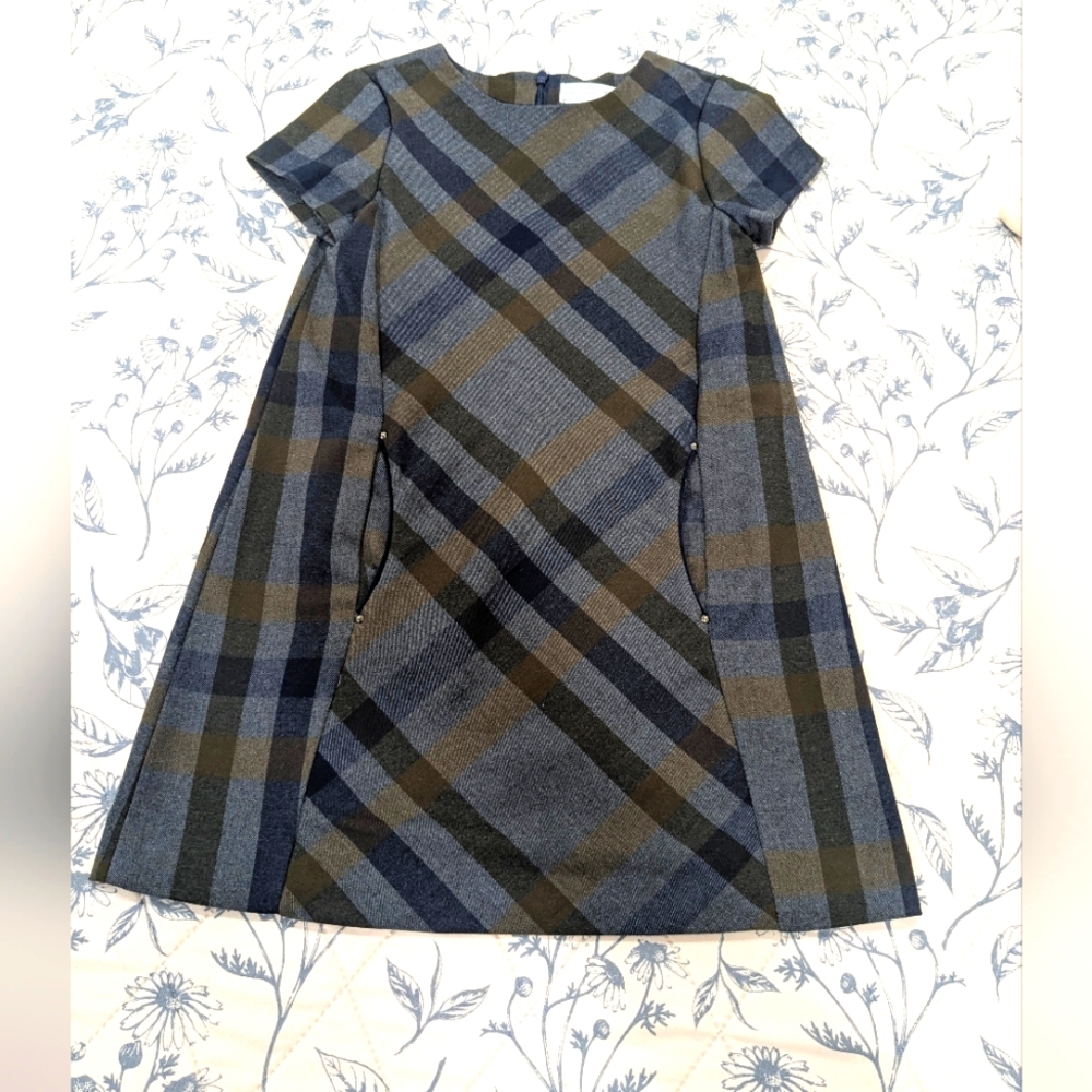 3 For $15 ZARA A-Line Tartan Dress in Blue and Brown